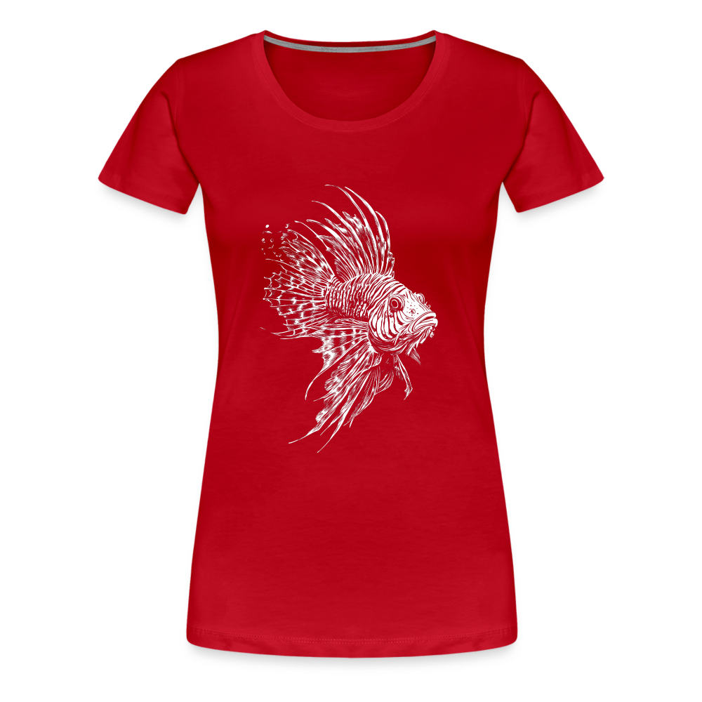 Rotfeuerfisch - Monochrom - Frauen Premium T-Shirt - Rot