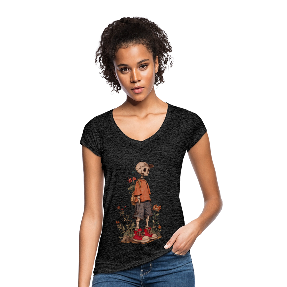 Skeleton Boy - Frauen Vintage T-Shirt - Anthrazit