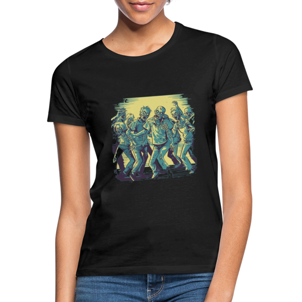 Tanzende Zombies - Gruseliges Zombie Motiv - Frauen T-Shirt - Schwarz