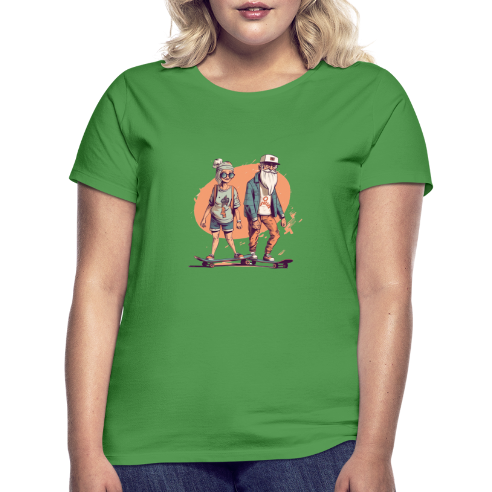 Cooles älteres Pärchen als Skater Hipster - Frauen T-Shirt - Kelly Green