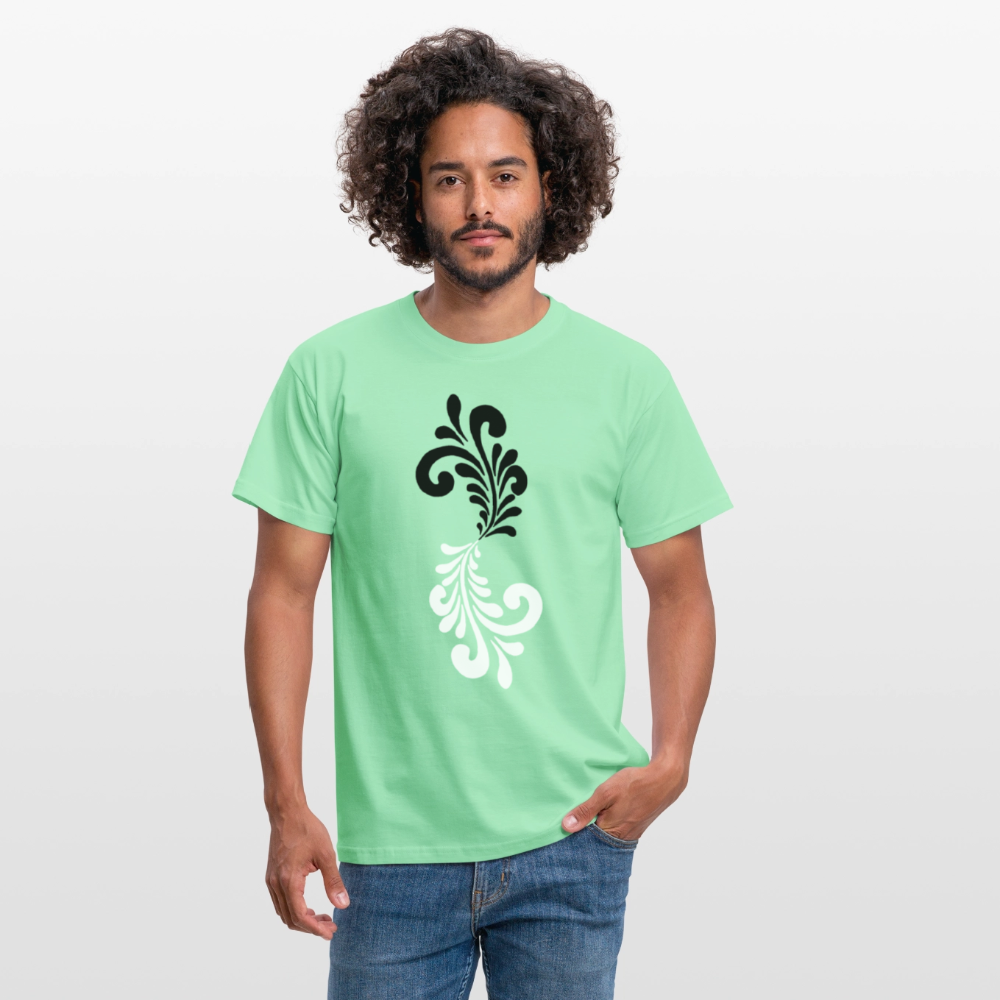 Bembel Ornamente schwarz/weiß - Männer Shirt - Mintgrün
