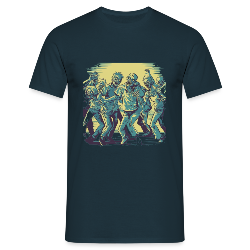 Tanzende Zombies - Gruseliges Zombie Motiv - Männer T-Shirt - Navy