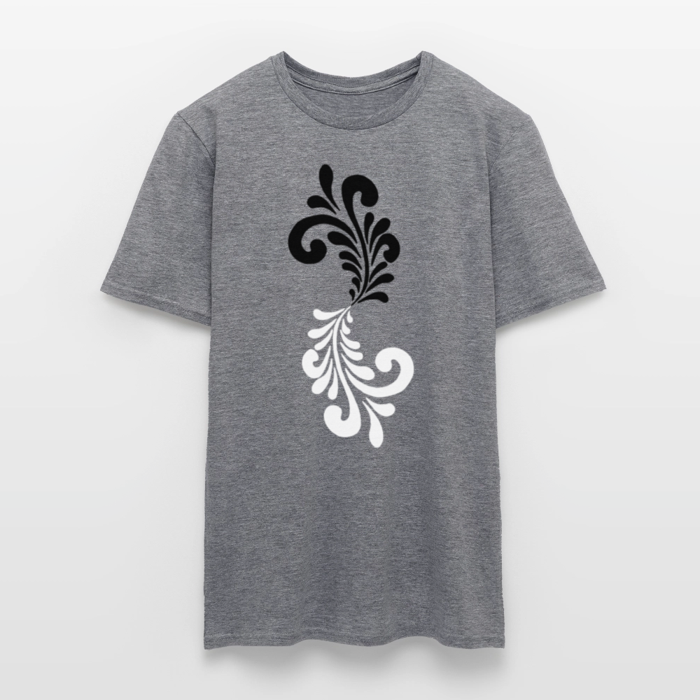 Bembel Ornamente schwarz/weiß - Männer Shirt - Graphit meliert