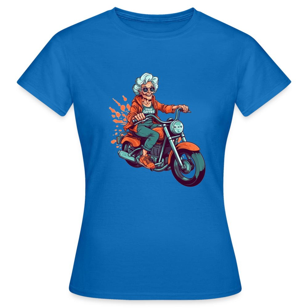 Coole alte Biker Oma - Motorrad Omi - Frauen T-Shirt - Royalblau