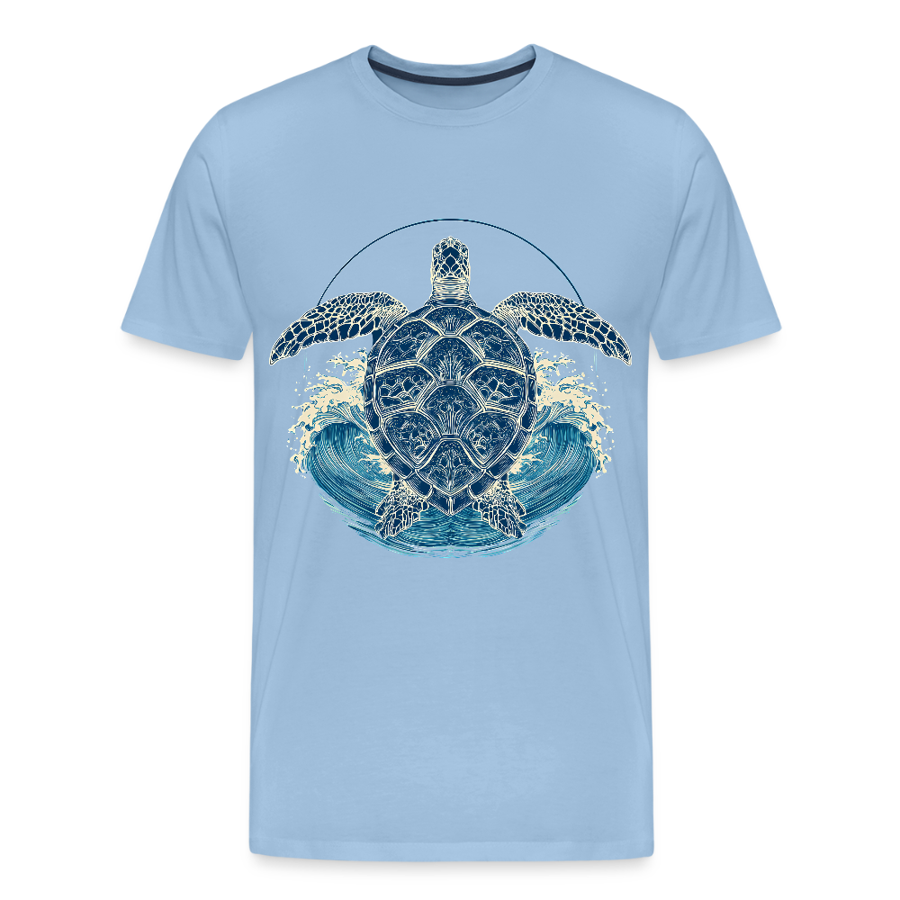 Ocean Spirit – Meeresschildkröte - Männer Premium T-Shirt - Sky