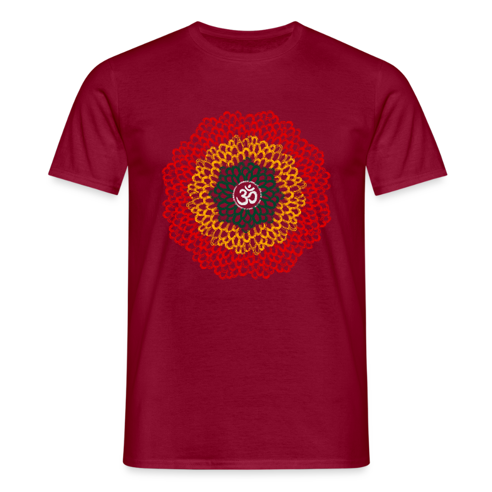 Yogi, Prana Mandala Om im Reggae Stil - Männer T-Shirt - Ziegelrot