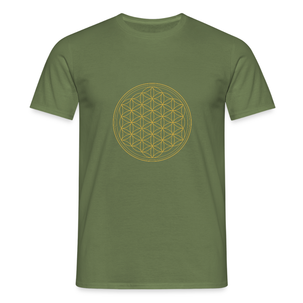 Blume des Lebens "Flower of Life" - Männer T-Shirt - Militärgrün