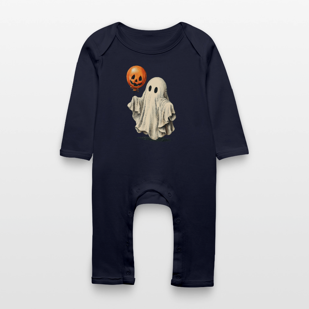 Süßer Halloween-Geist - Baby Bio Strampler - Navy