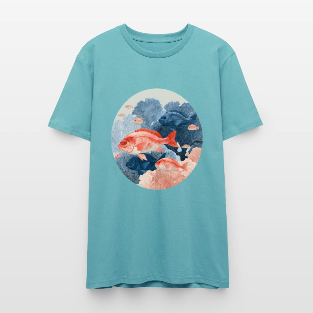 Bunter Meeres Fisch - Stanley/Stella Unisex Bio-T-Shirt CRAFTER - Pastelltürkis