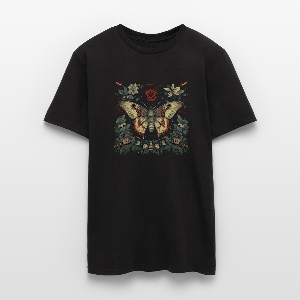 Mystische Motte mit magischem Herbarium - Männer T-Shirt - Schwarz