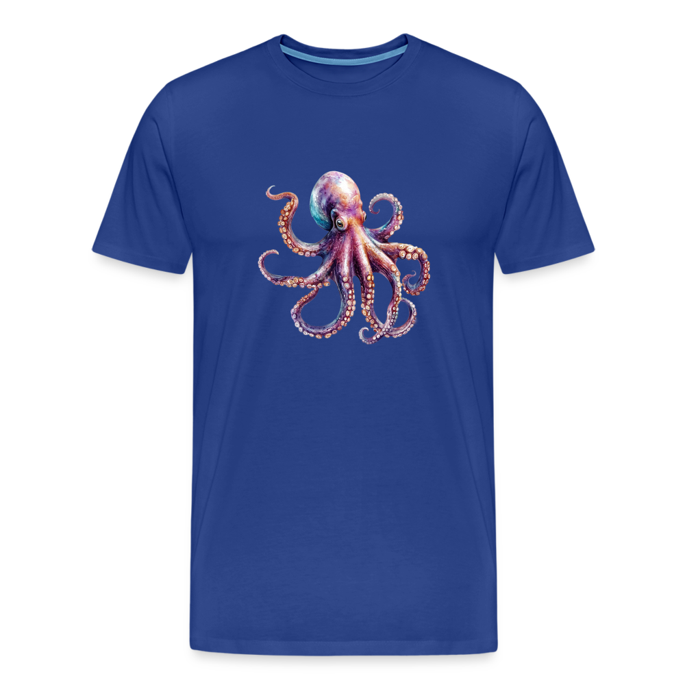 Cooles Wasserfarben Aquarell Oktopus Design - Männer Premium T-Shirts - Königsblau