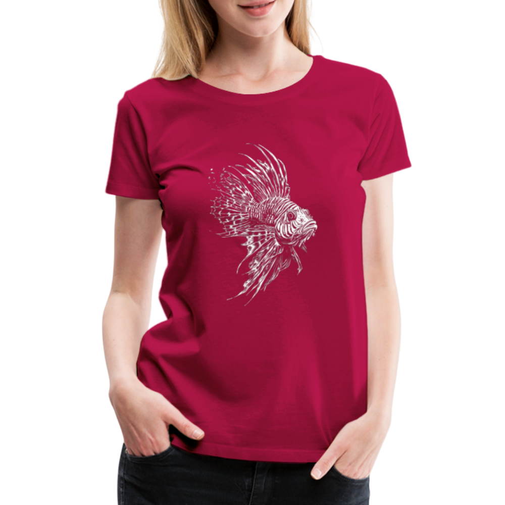 Rotfeuerfisch - Monochrom - Frauen Premium T-Shirt - dunkles Pink