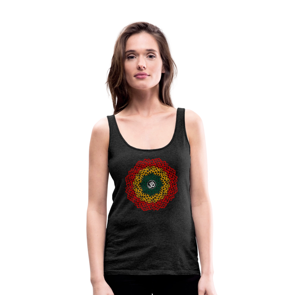 Yogi, Prana Mandala Om im Reggae Stil - Frauen Premium Tank Top - Anthrazit