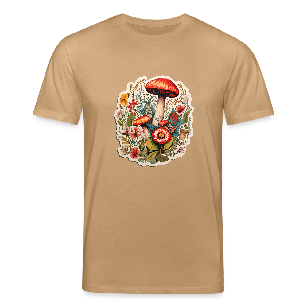 Boho Kunst mit Pilzen und Blumen - Stanley/Stella Unisex Bio-T-Shirt CREATOR - Karamell