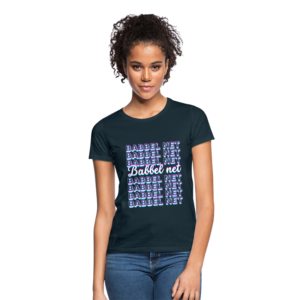 Babbel net - Hessisch Mundart - Frauen T-Shirt - Navy