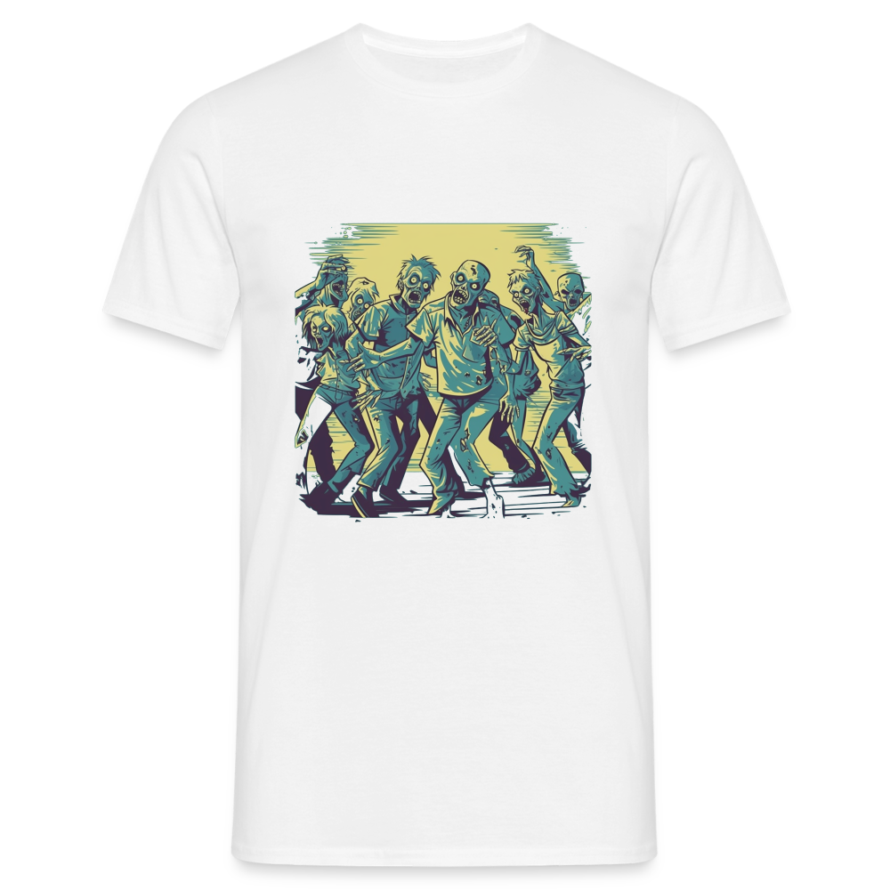 Tanzende Zombies - Gruseliges Zombie Motiv - Männer T-Shirt - Weiß