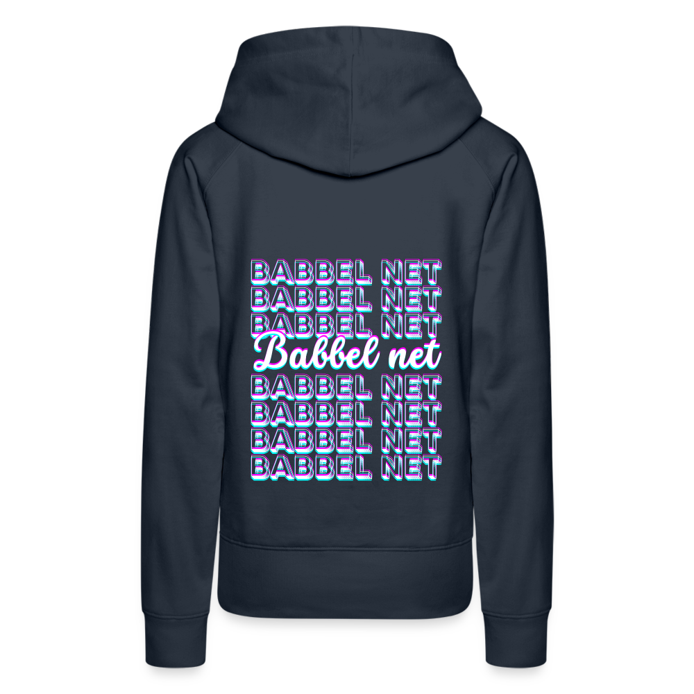 Babbel net - Hessisch Mundart - Frauen Premium Hoodie - Navy