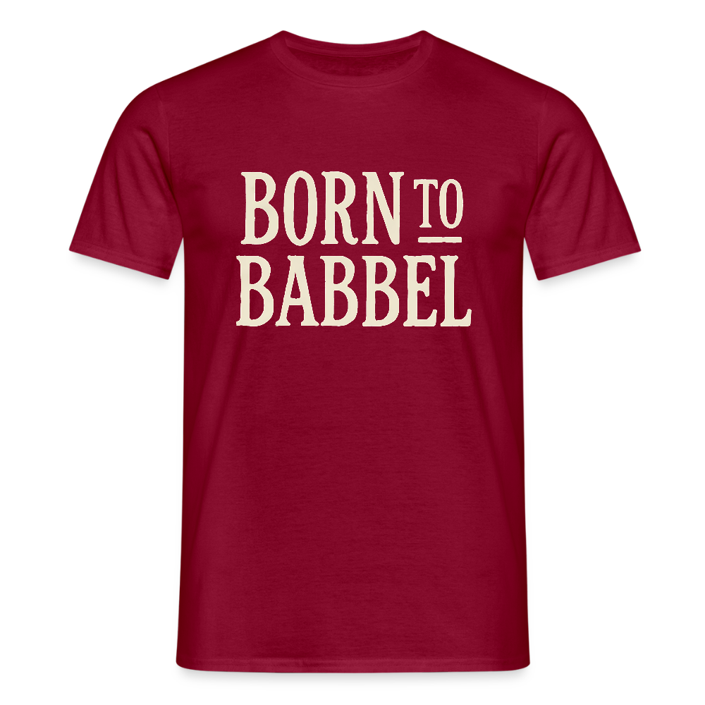 Born to Babbel – Hessisches Statement - Männer T-Shirt - Ziegelrot