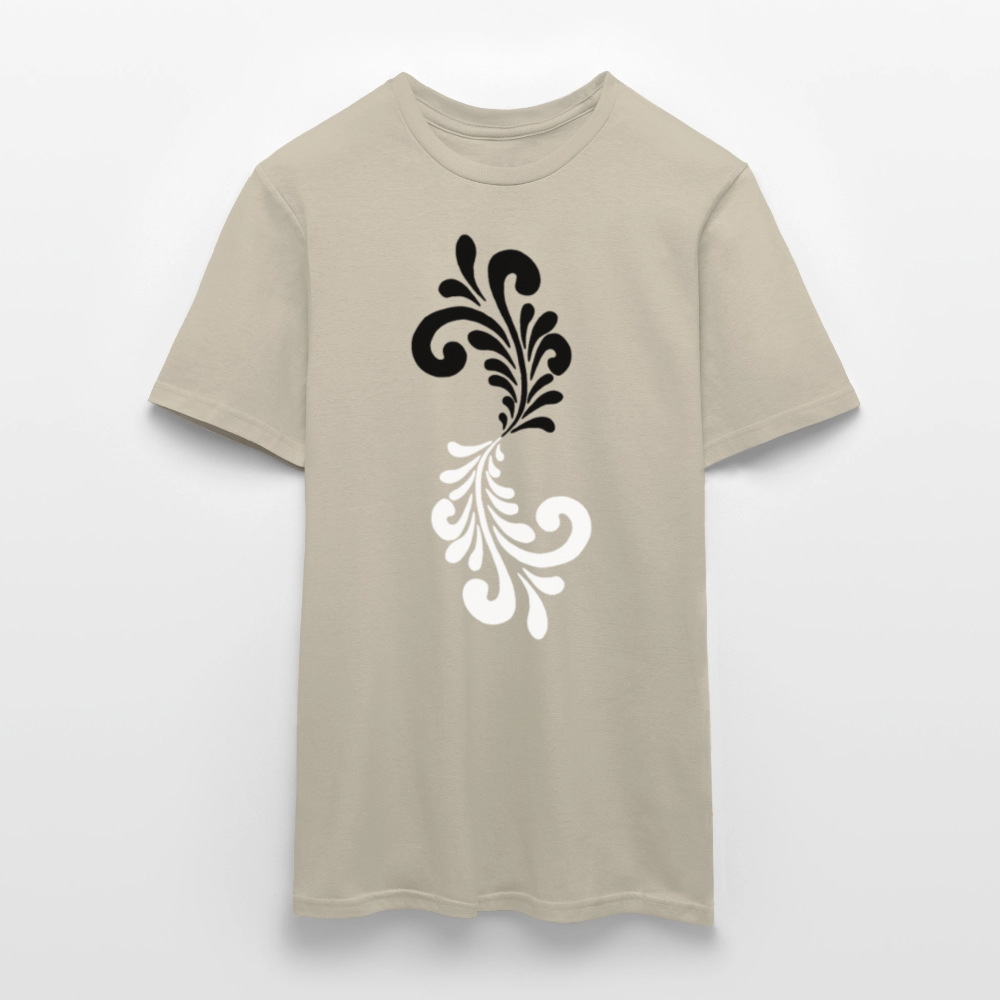 Bembel Ornamente schwarz/weiß - Männer Shirt - Sandbeige