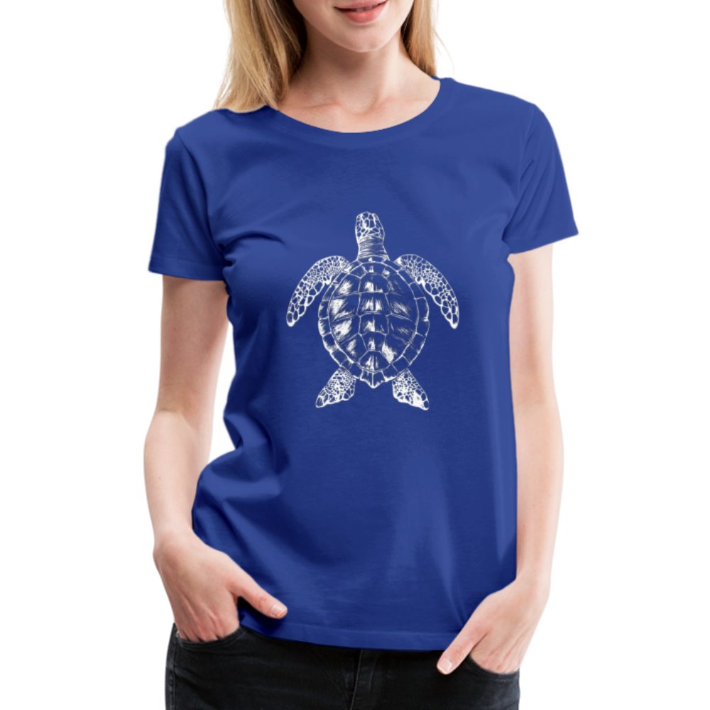 Meeresschildkröte - Monochrom - Frauen Premium T-Shirt - Königsblau
