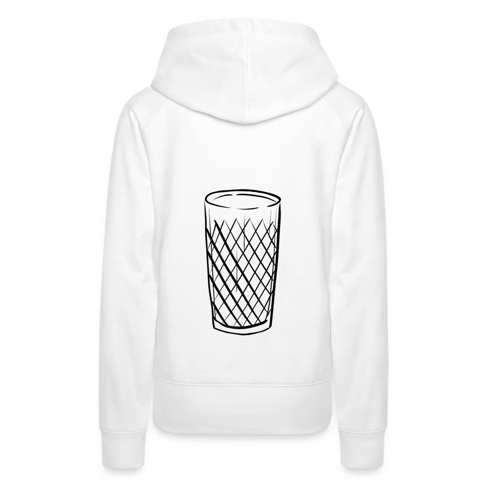 Frankfurter Geripptes - Äpplerglas - Hessisch Mundart - Frauen Premium Hoodie - Weiß