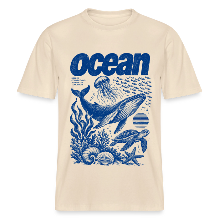 Ocean – Relaxed Fit Unisex Bio-T-Shirt mit Wal und Meerestieren