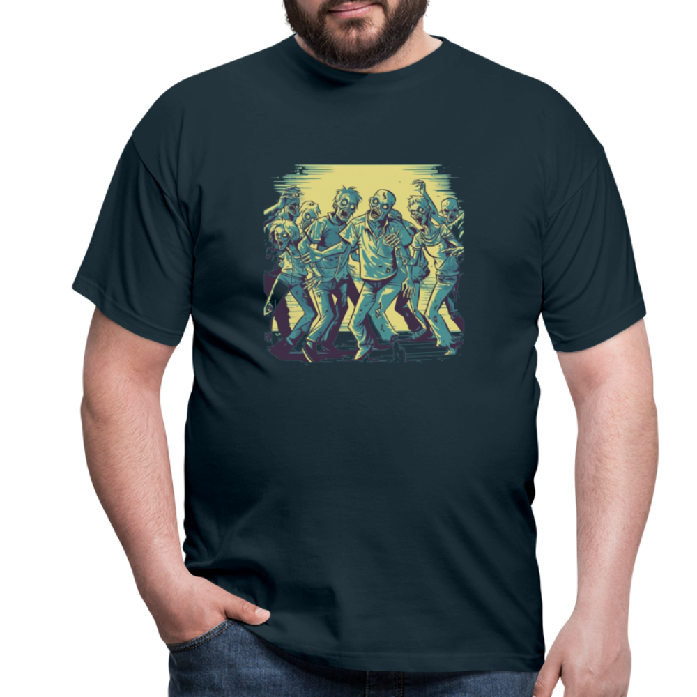 Tanzende Zombies - Gruseliges Zombie Motiv - Männer T-Shirt - Navy