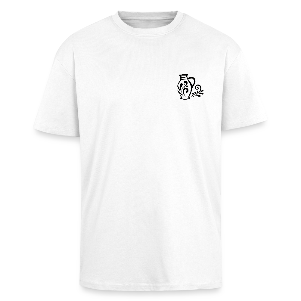Bembel Ornamente schwarz/weiß - Heavy Oversize T-Shirt - Weiß