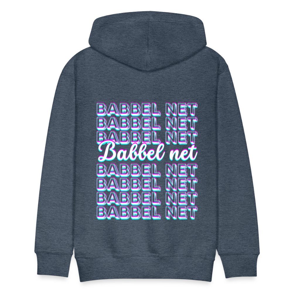 Babbel net - Hessisch Mundart - Männer Premium Hoodie - Jeansblau