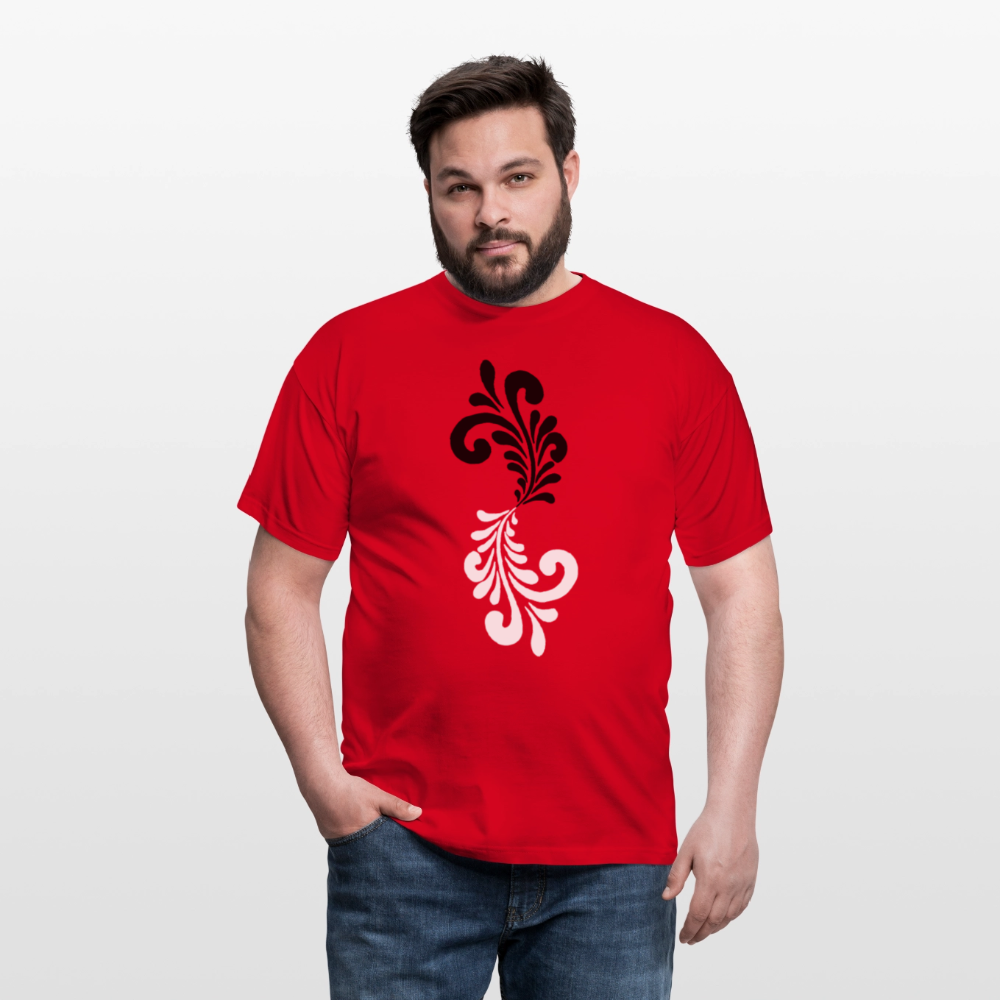 Bembel Ornamente schwarz/weiß - Männer Shirt - Rot