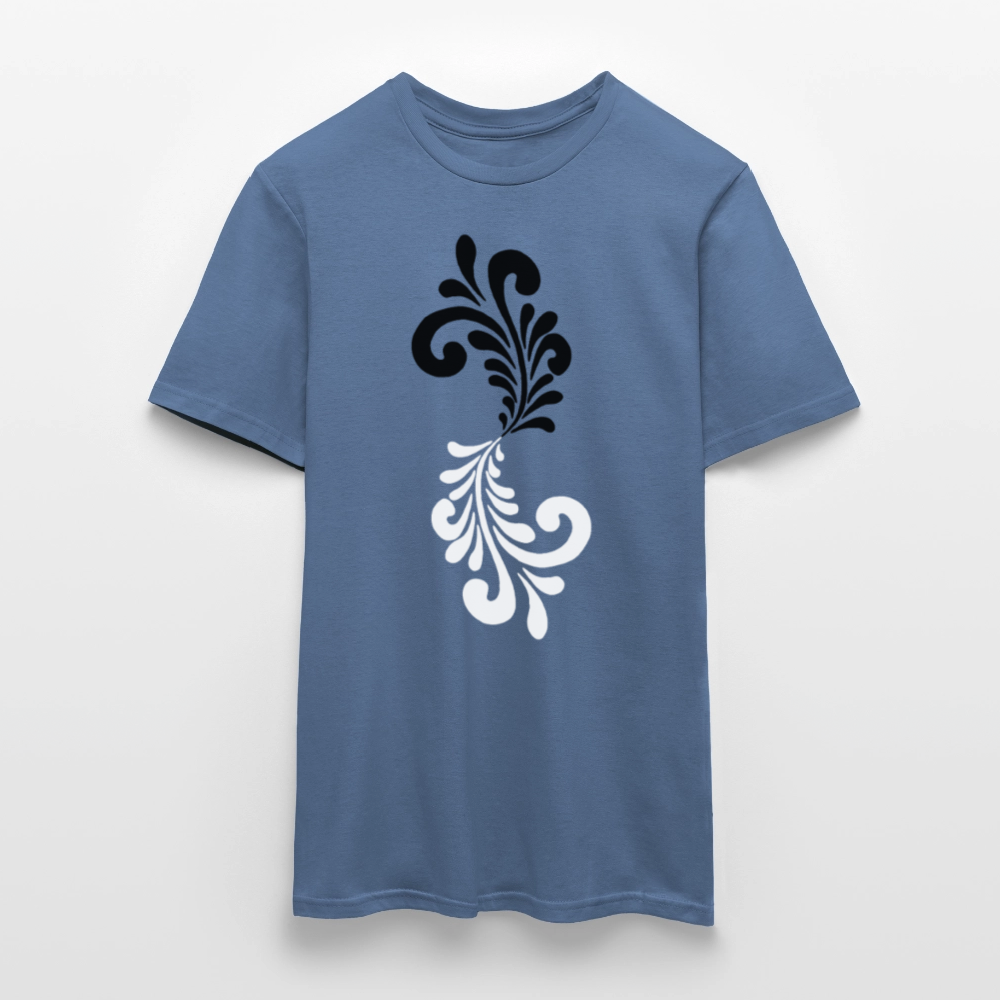 Bembel Ornamente schwarz/weiß - Männer Shirt - Taubenblau