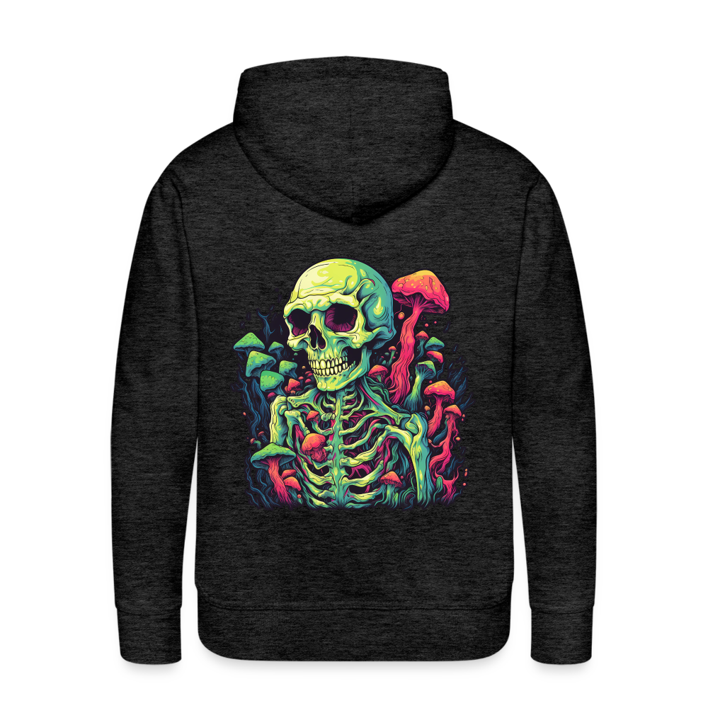 Horror Pilz Skelett - Happy Halloween - Männer Premium Hoodie - Anthrazit