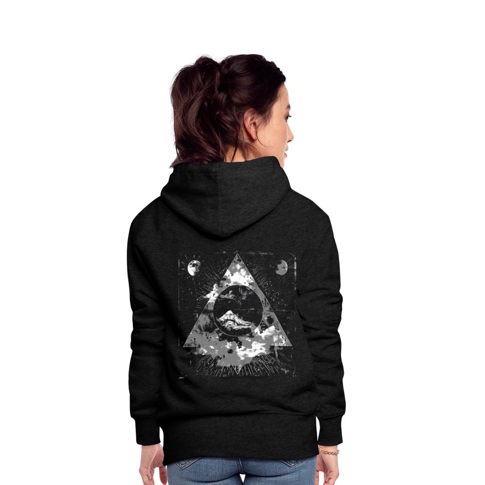 Surreales Motiv mit Mond und Bergen - Frauen Premium Hoodie - Anthrazit