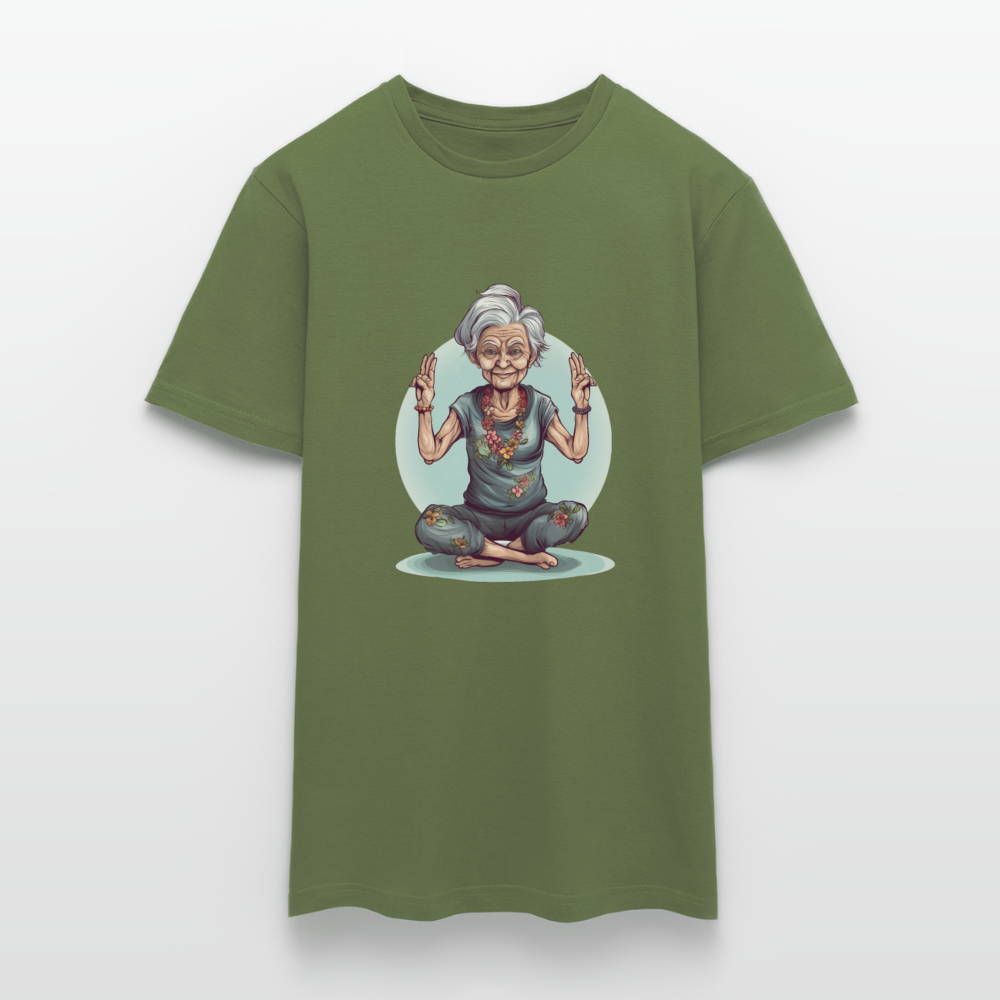 Coole Yoga Oma - Meditation im besten Alter - Männer T-Shirt - Militärgrün