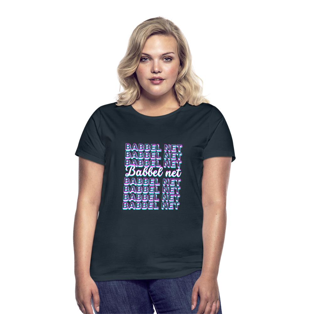 Babbel net - Hessisch Mundart - Frauen T-Shirt - Navy