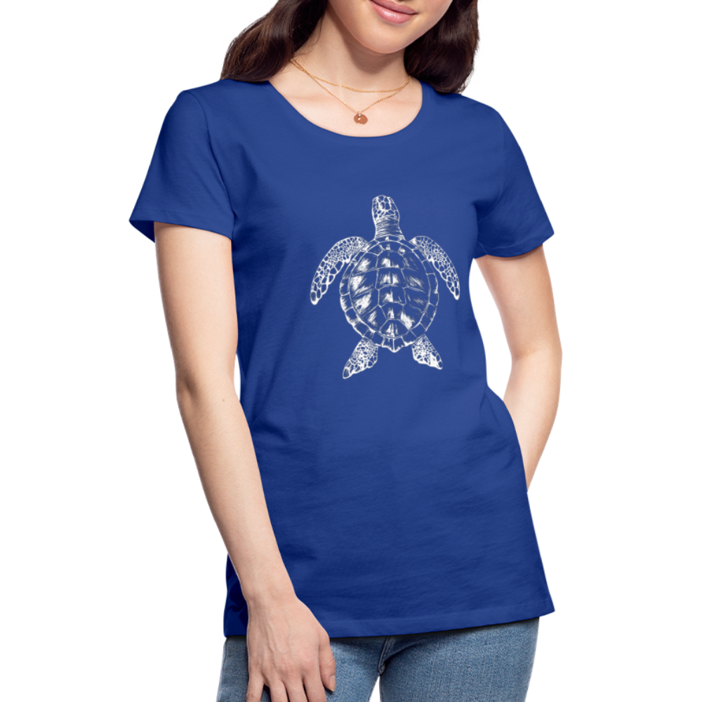 Meeresschildkröte - Monochrom - Frauen Premium T-Shirt - Königsblau
