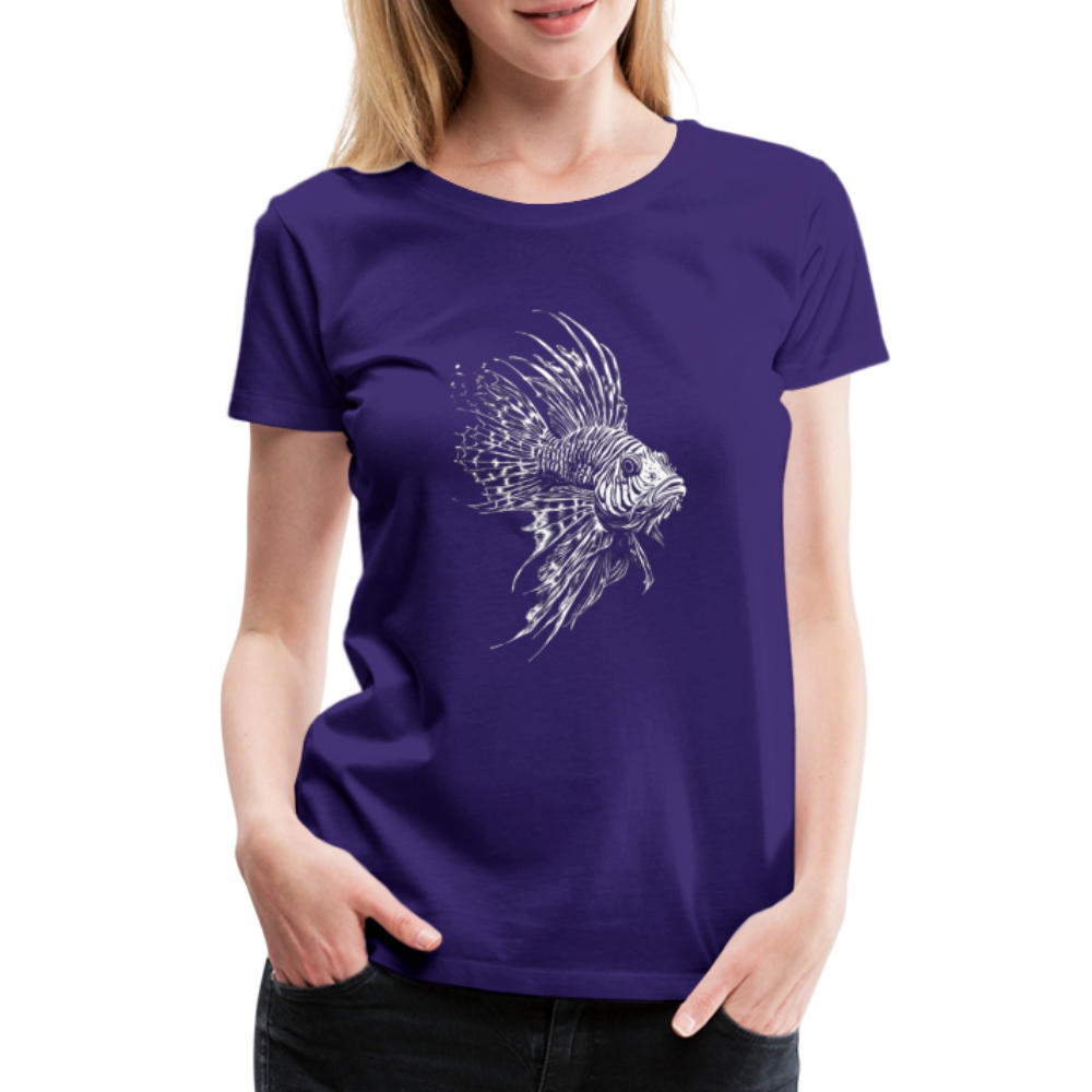 Rotfeuerfisch - Monochrom - Frauen Premium T-Shirt - Lila