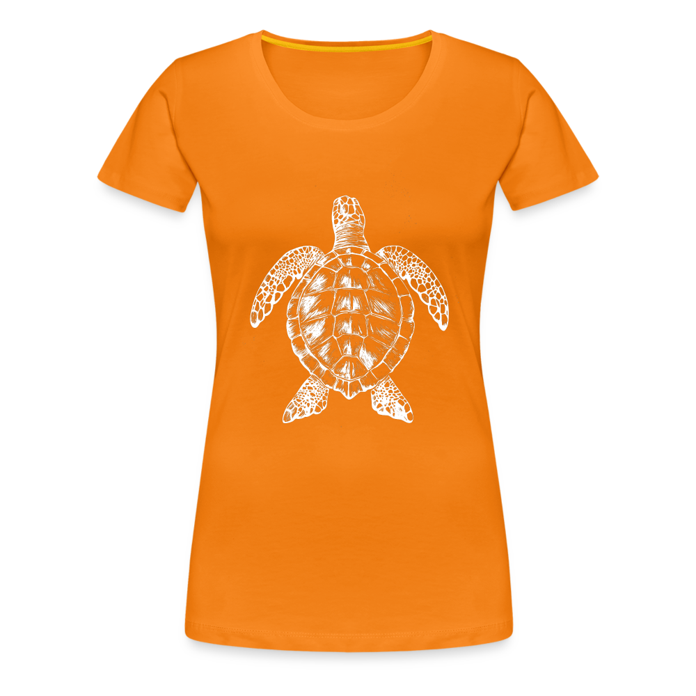 Meeresschildkröte - Monochrom - Frauen Premium T-Shirt - Orange