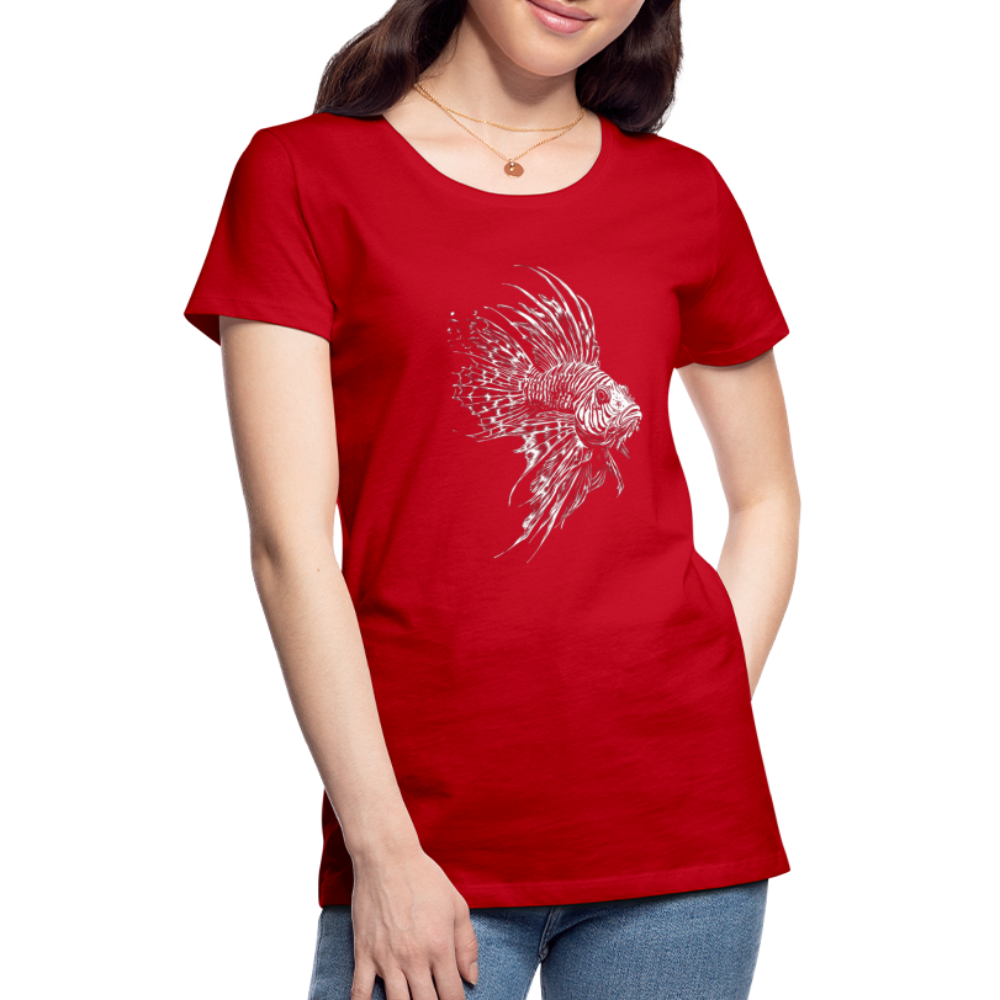 Rotfeuerfisch - Monochrom - Frauen Premium T-Shirt - Rot