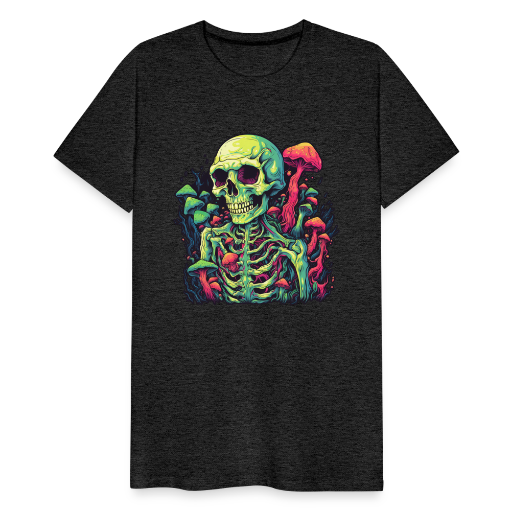 Horror Pilz Skelett - Happy Halloween - Männer Premium T-Shirt - Anthrazit