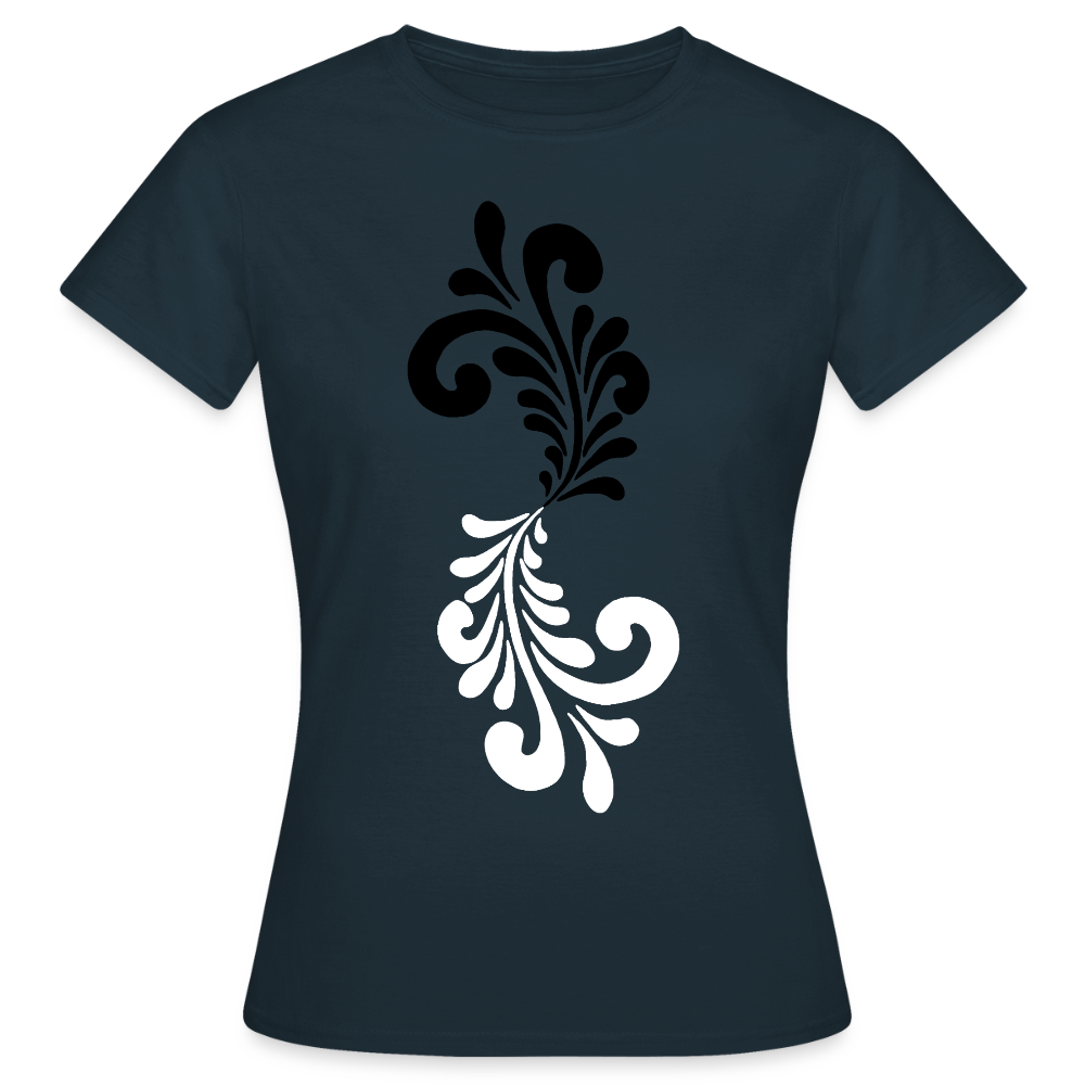 Bembel Ornamente schwarz/weiß - Frauen T-Shirt - Navy