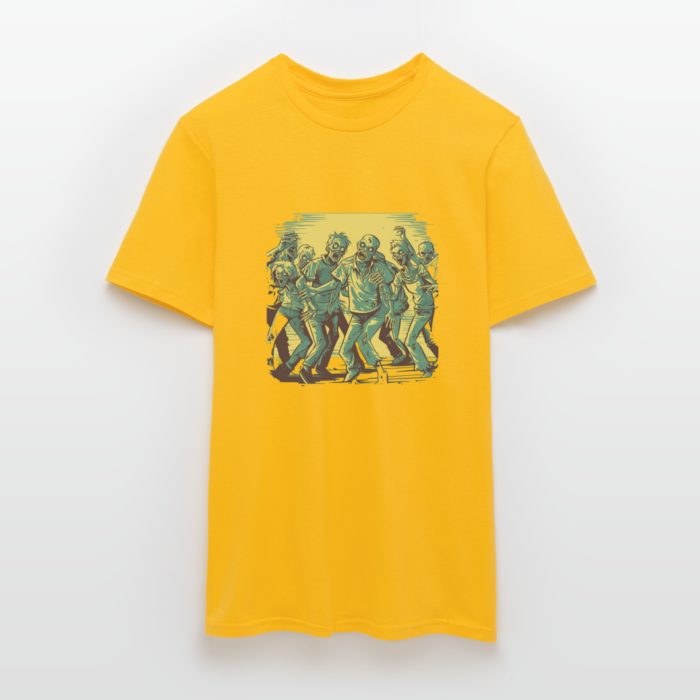 Tanzende Zombies - Gruseliges Zombie Motiv - Männer T-Shirt - Gelb