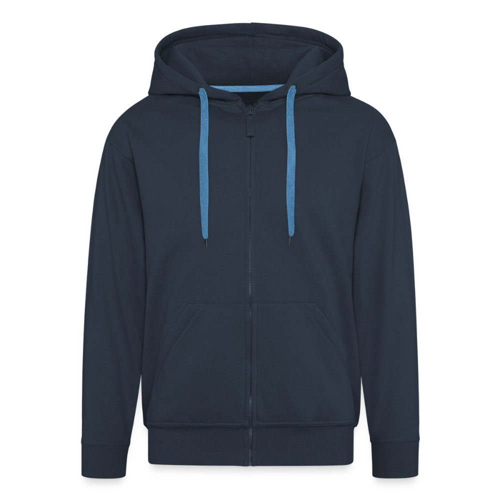 Retro UFO 80er Jahre Motiv - Surreale Skelette und Rolltreppe Richtung UFO - Männer Premium Kapuzenjacke - Navy