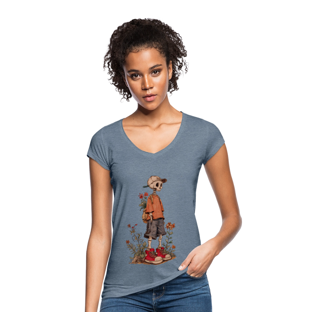 Skeleton Boy - Frauen Vintage T-Shirt - Vintage Denim