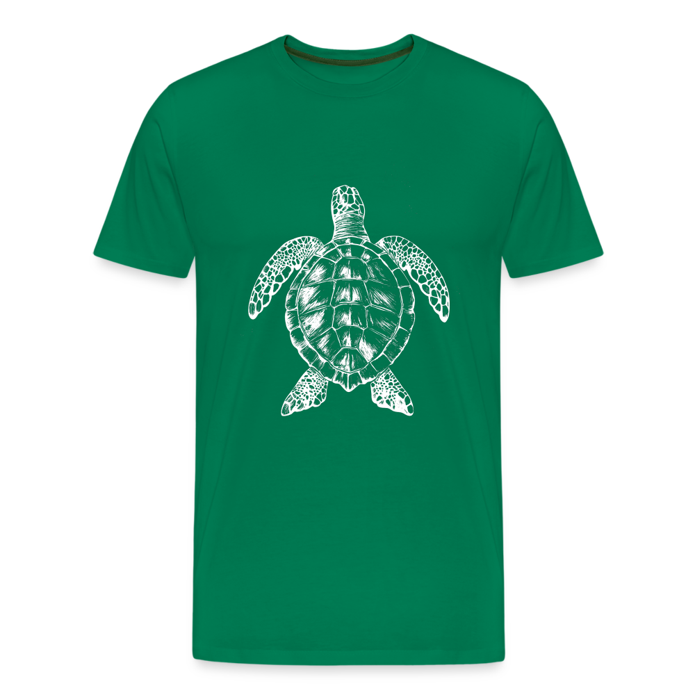 Meeresschildkröte - Monochrom - Männer Premium T-Shirt - Kelly Green