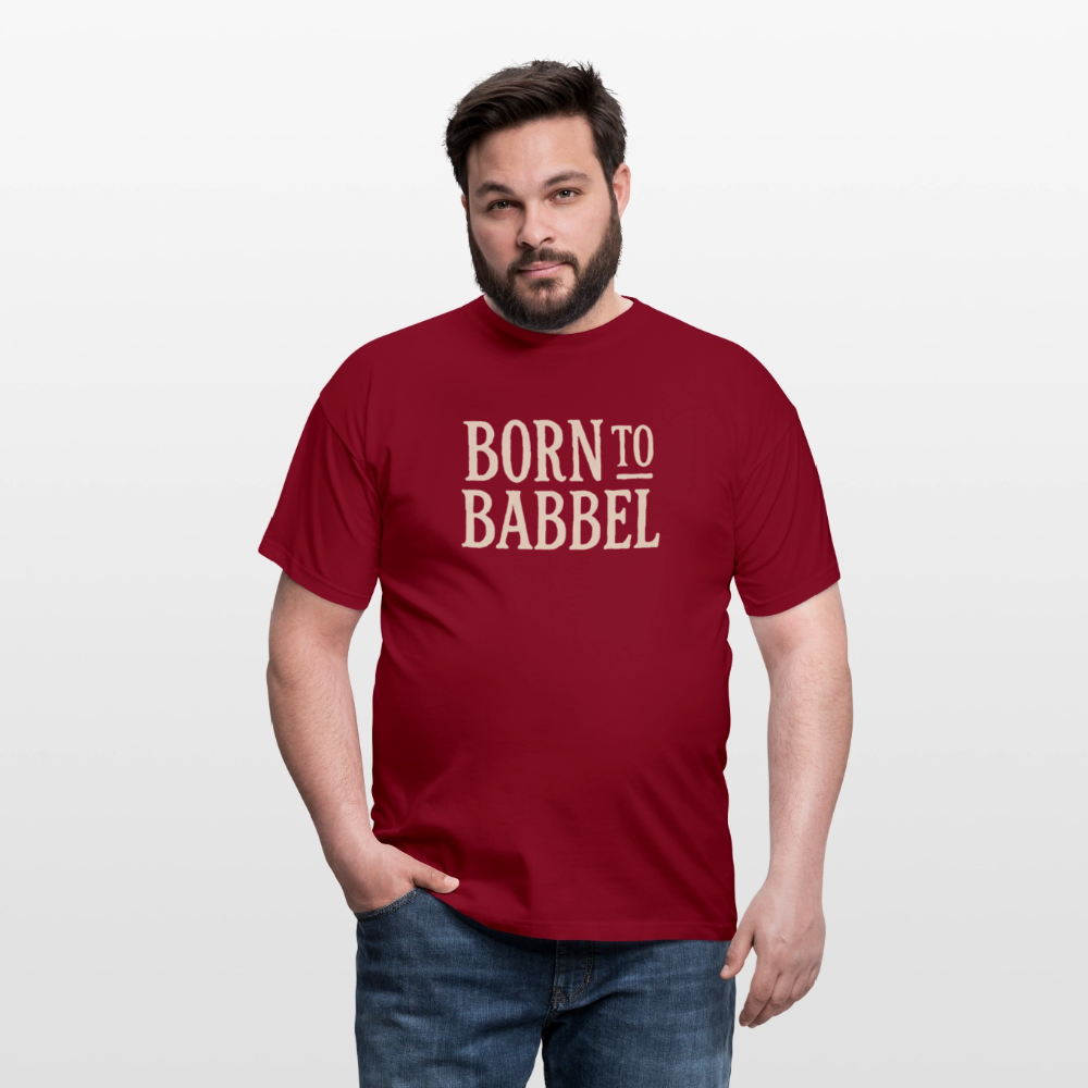 Born to Babbel – Hessisches Statement - Männer T-Shirt - Ziegelrot