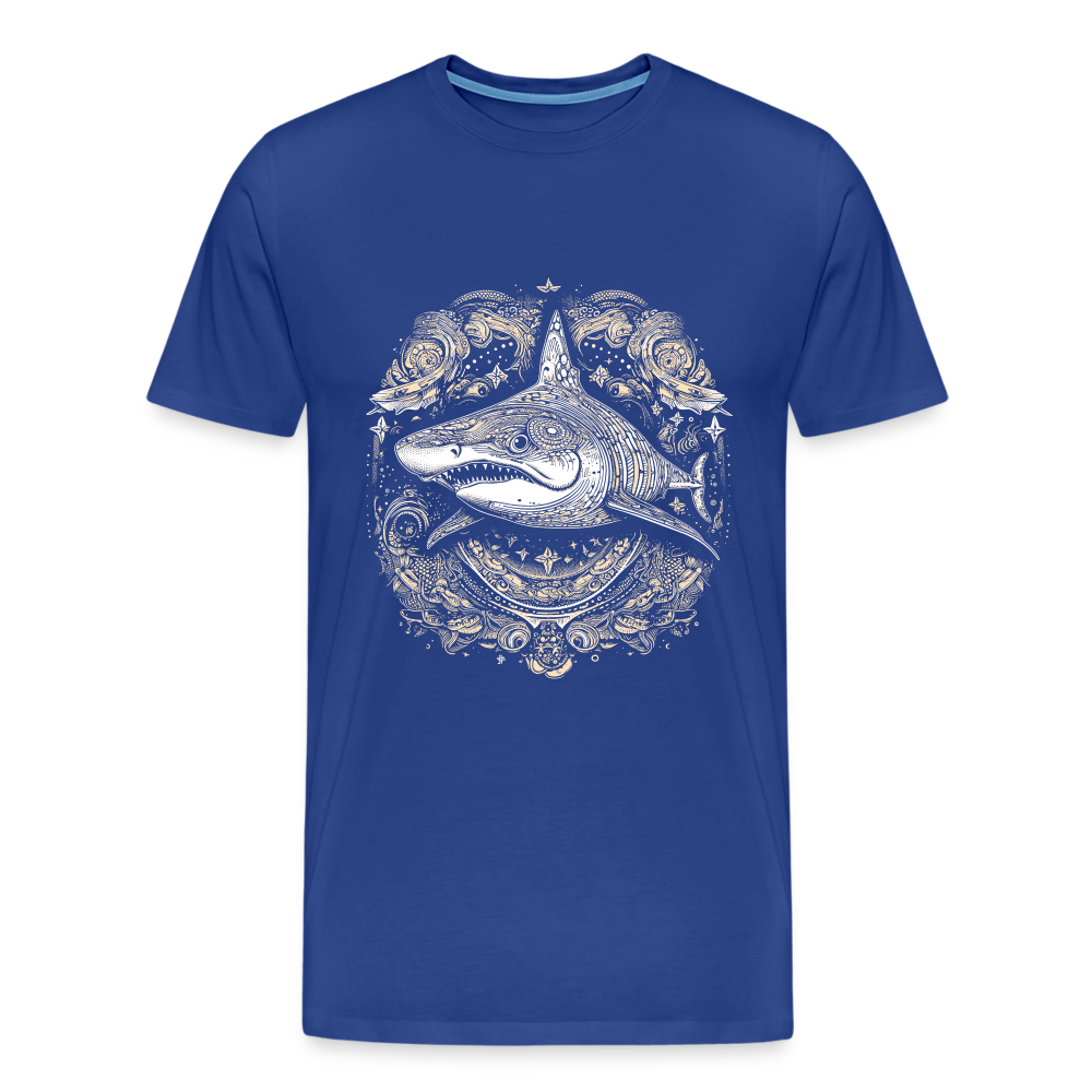 Cooler Hai mit Boho/Tribal Mustern - Männer Premium T-Shirts - Königsblau