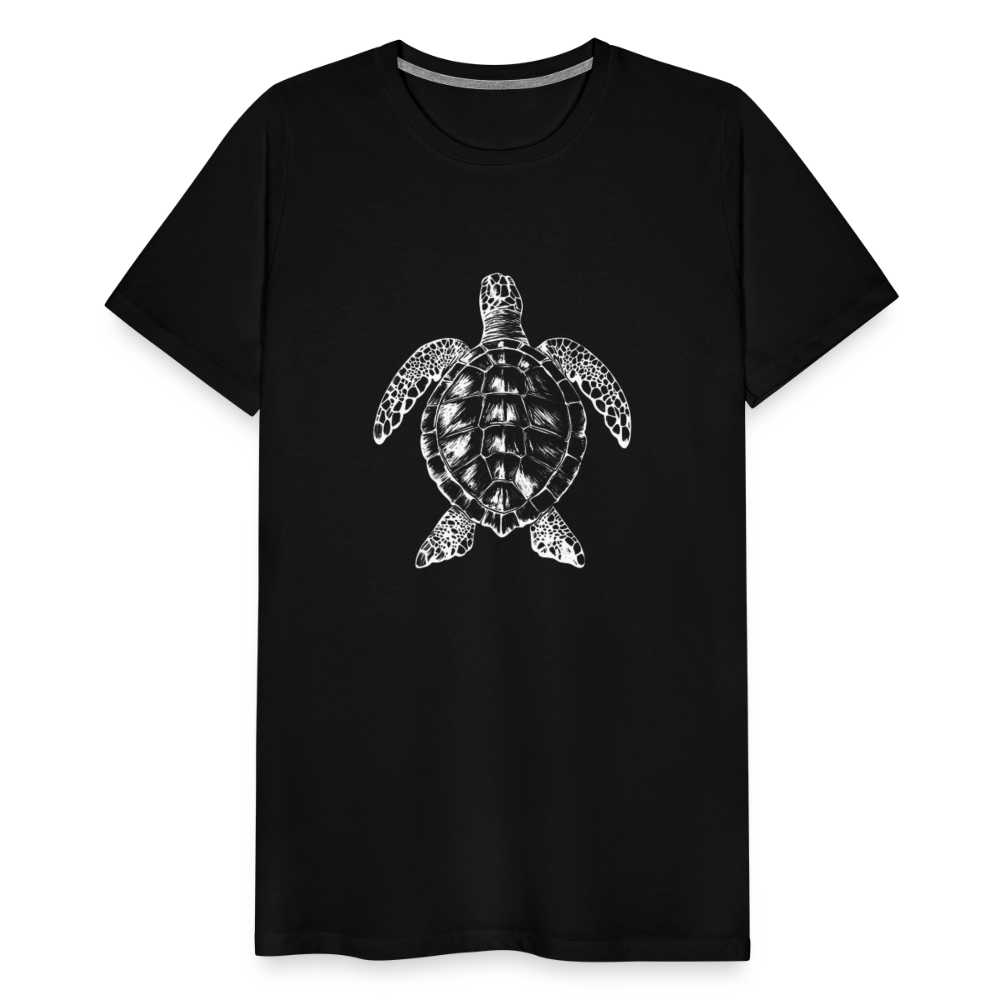 Meeresschildkröte - Monochrom - Männer Premium T-Shirt - Schwarz
