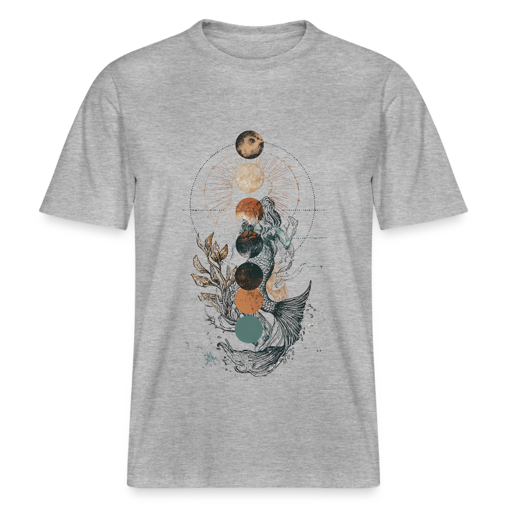 Mystic Mermaid – Mondphasen - Stanley/Stella Relaxed Fit Unisex Bio-T-Shirt Sparker - Grau meliert