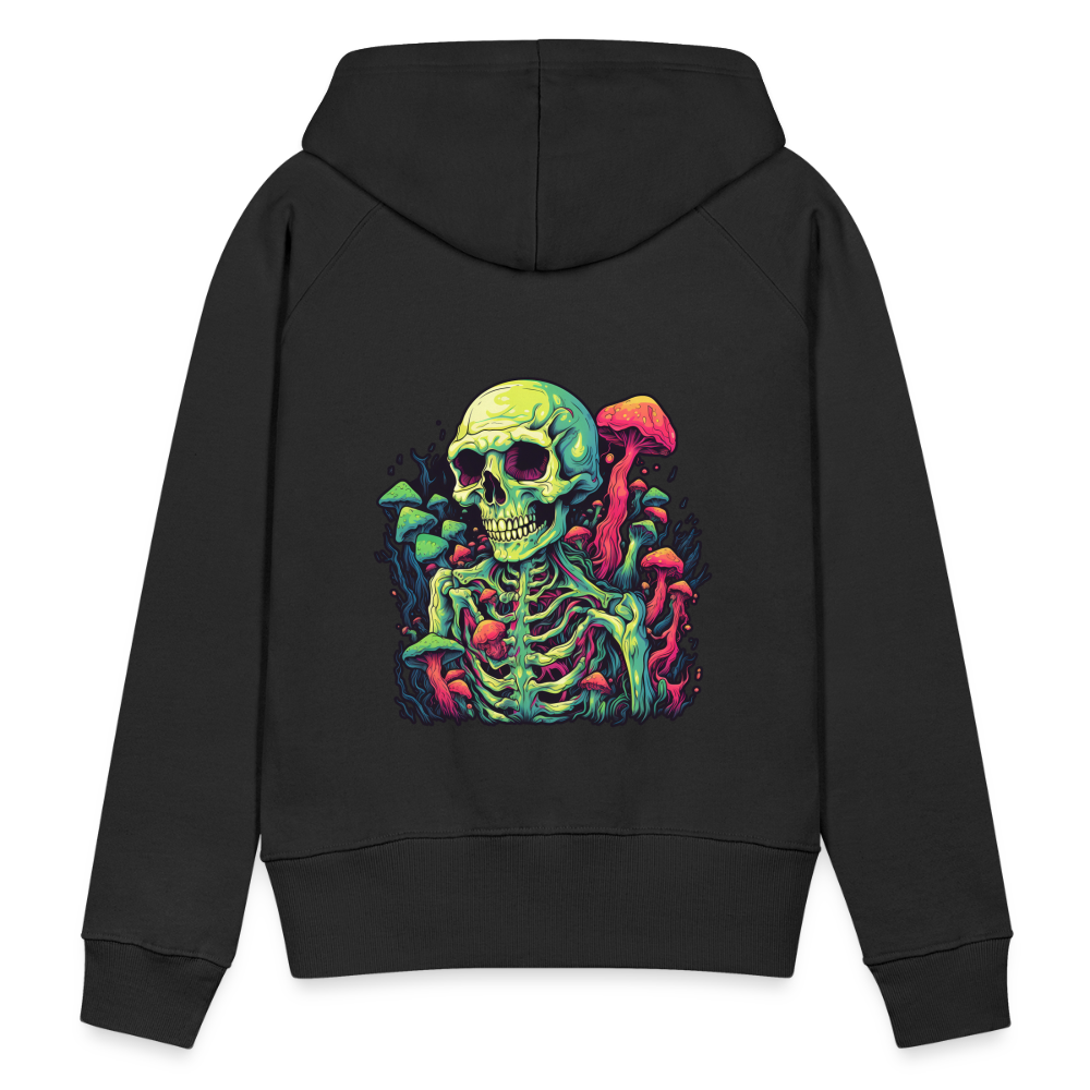 Horror Pilz Skelett - Happy Halloween - Frauen Premium Hoodie - Schwarz
